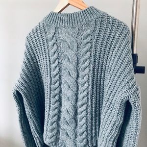 Knitted Sweater With Flared Sleeves